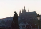 prague silhouette  Just a pretty picture of the sun setting in Prague.