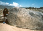 rocks  There is a big park near lake Issyk-Kul, which has dozens of ancient drawings carved on rocks.