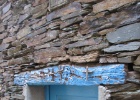 IMG 0842  Piodao - Almost all of the houses are painted blue and have these crosses nailed to the door frame (to ward off earthquakes).