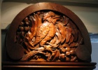 IMG 2821  Villers Bretonneux  -  In the main hall of the school in Villers Bretonneux are wood carvings of various Australian animals.