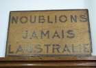 IMG 2825  Villers Bretonneux  -  In every classroom at the school they have a sign like this above the blackboard. It reads "Never forget Australia".
