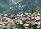 IMG 3985  Murren  Note the helicopter in the picture. It was carrying loads of cement to a building site. There is no other way of moving construction materials around.