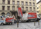 IMG 5457  Florence  I thought this was cool - the little garbage trucks collect the rubbish from the small streets and then meet up with the big mother-ship garbage truck, who then collects the garbage from them.