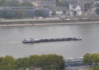 DSC 1326  A barge carrying coal, Cologne.  Note the captain's car parked on the deck at the rear of the ship.