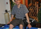 DSC 6660  Me having a fish-eat-dead-skin-off-your-feet treatment, Kuala Lumpur.
